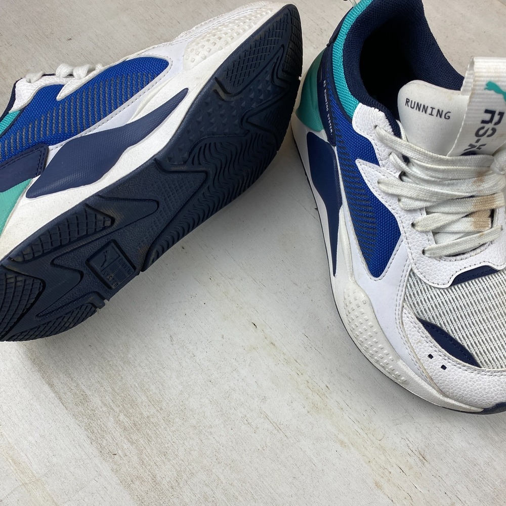 Puma RS-X Size 5C Men Kids, Size 6.5 Womens Running System Teal Blue Black Shoe - Picture 4 of 13